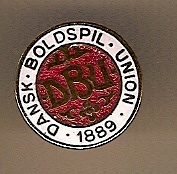 Badge Football Association Denmark white and red